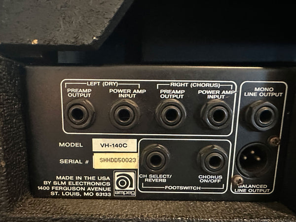 1991 Ampeg VH-140C Head, RARE, 90's Metal