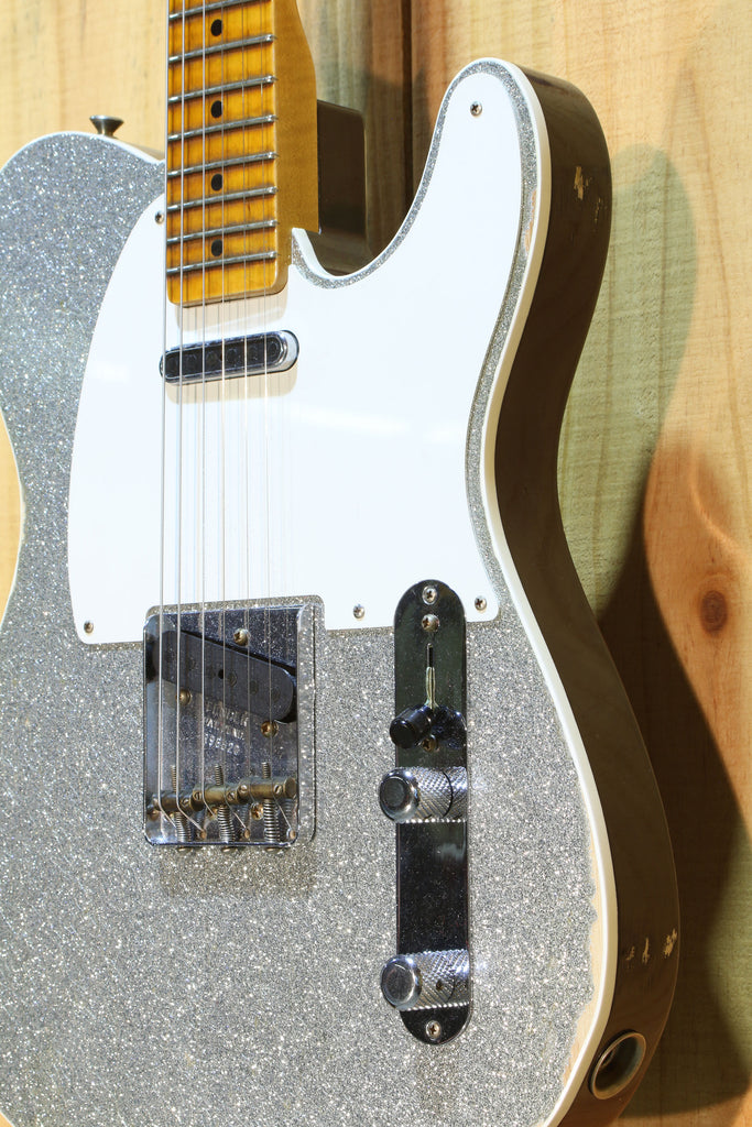 2018 Fender Custom Shop Limited Edition, Double Esquire, Silver Sparkl