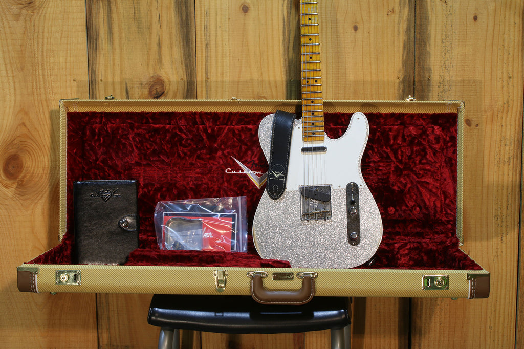 2018 Fender Custom Shop Limited Edition, Double Esquire, Silver Sparkl